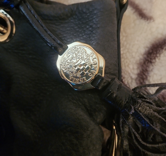 Vince Camuto Black Leather Shoulder Bag - Picture 2 of 10